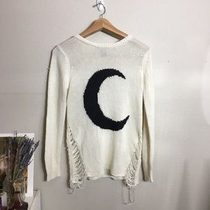 Hot Topic Knitted Moon Sweater
